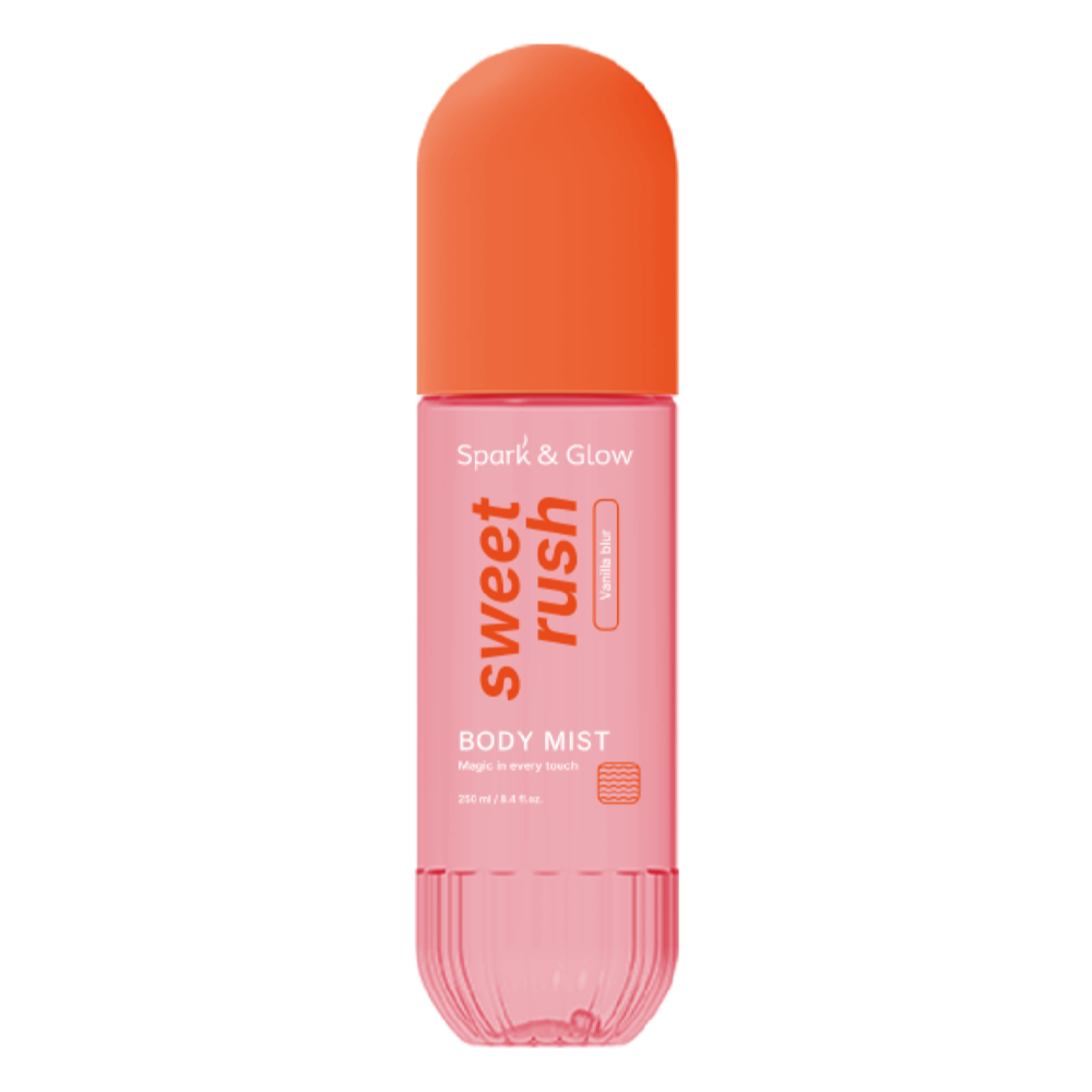 Spark'&Glow Мист для тела и волос с ароматом кокоса и ванили - Body&hair mist Vanilla blur, 250 мл